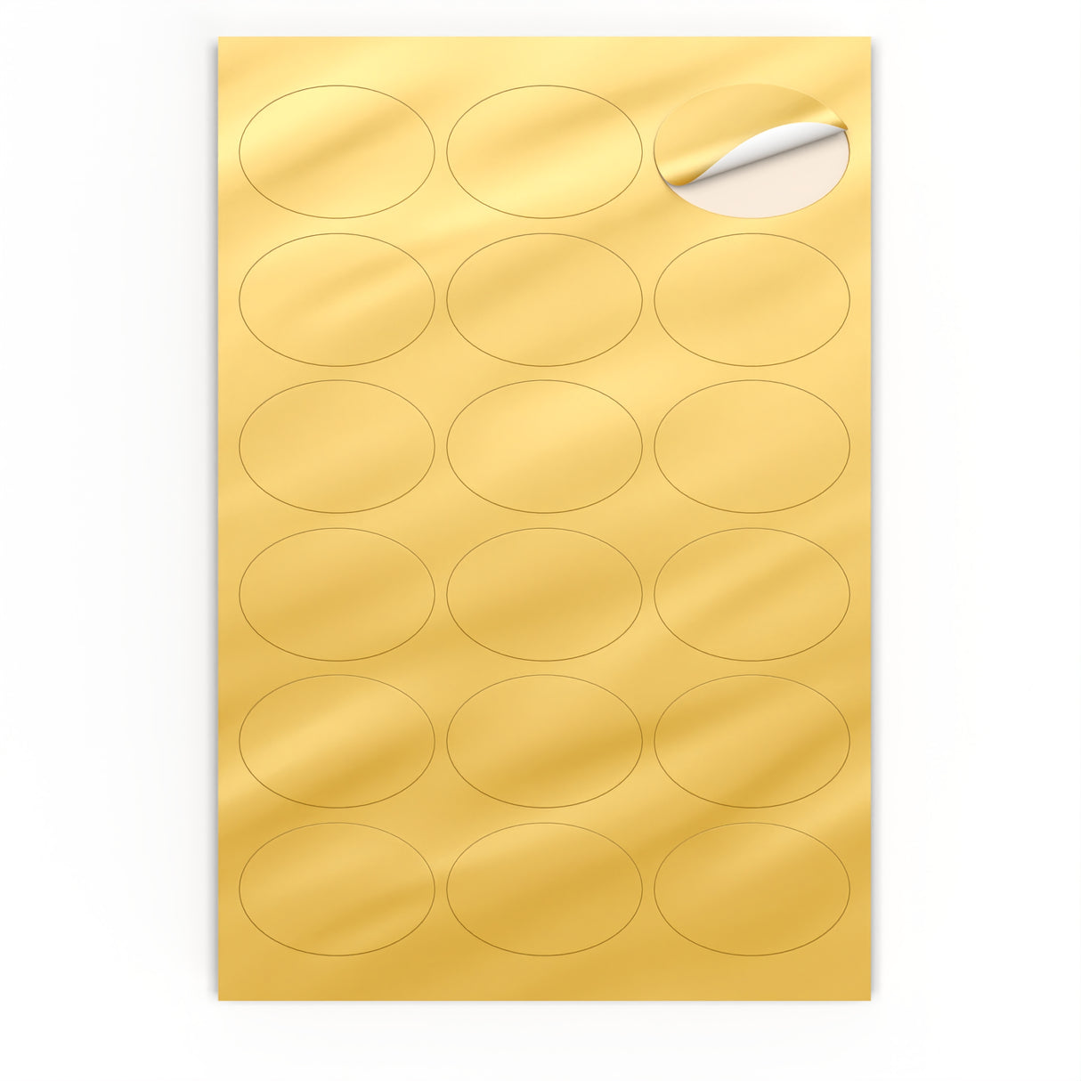 Ovale zelfklevende etiketten