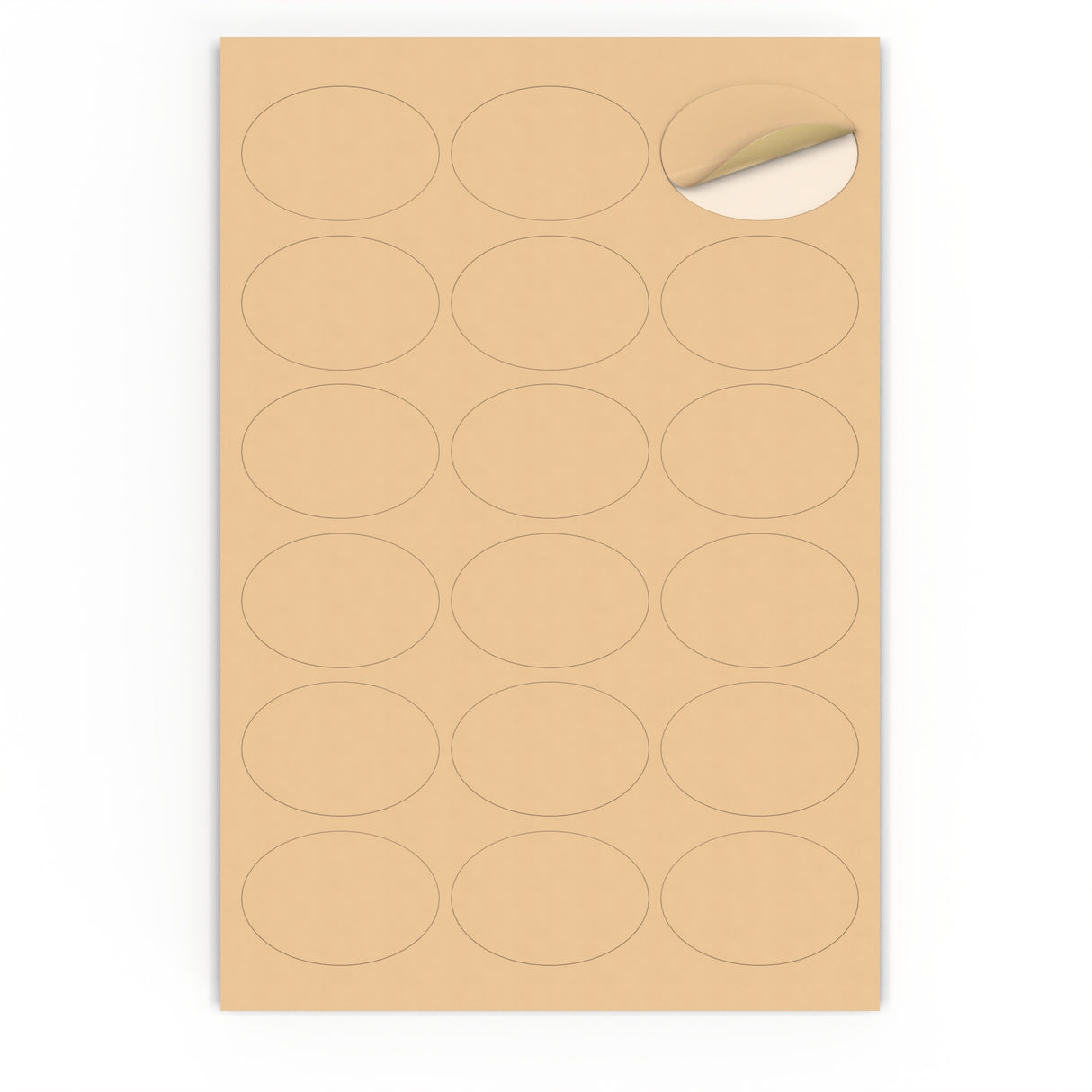 Ovale zelfklevende etiketten