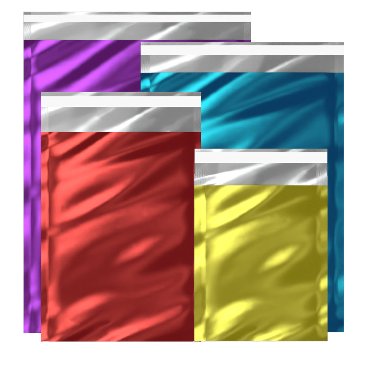 Glanzende metaalachtige foliezakken