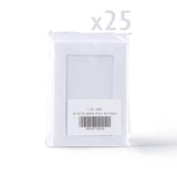 Witte kaarten met gehamerde structuur en rechthoekig venster – verpakking